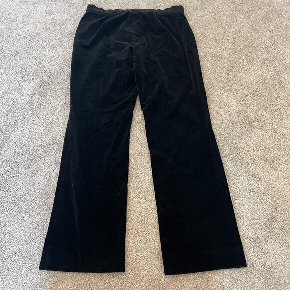 Lauren Ralph Lauren Women's Velvet Trouser Black Size‎ 10 Petite - Picture 9 of 10